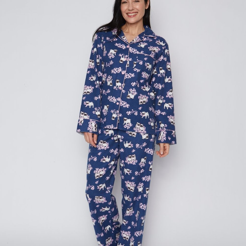 Pugs Flannel Pajamas - Picture 1 of 2